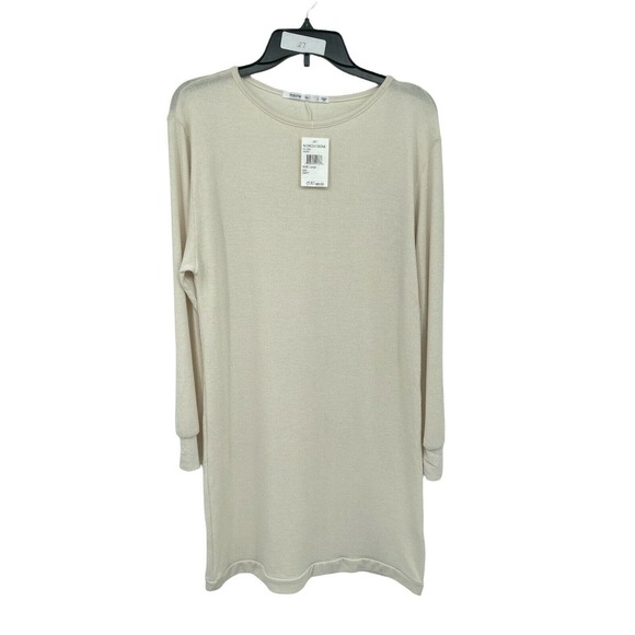 Fraiche By J In Ivory Long Sleeve Sweater Dress Size Large - Picture 2 of 10